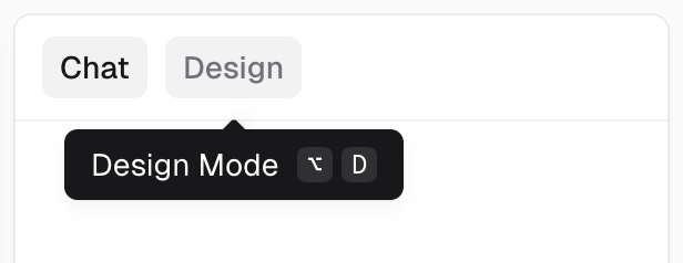 v0 Design Modeのbutton画面